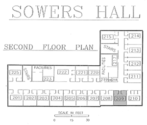 Sowers Hall 2nd Floor Plan